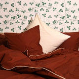 Cotton percale Bedding set- Brandy brown