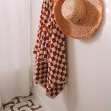 Check bath towel - Cinnamon
