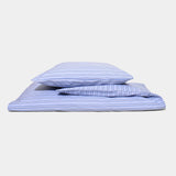 Cotton percale Baby & junior bedding set- Blue shirt stripe