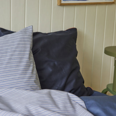 COTTON PERCALE stripe pillow case Blue shirt stripe