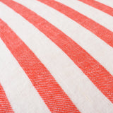 Linen pillowcase - Red stripe