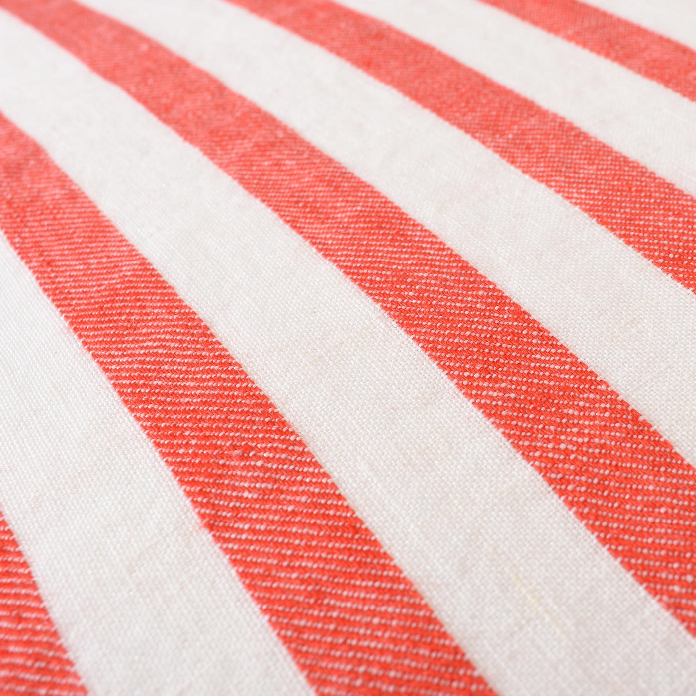LINEN pillow case Red stripe
