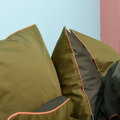 COTTON SATEEN undersheet Dark green