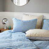 Linen pillow case - Blue stripe