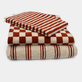 Retro stripe bath sheet - Cinnamon (100x150 cm)