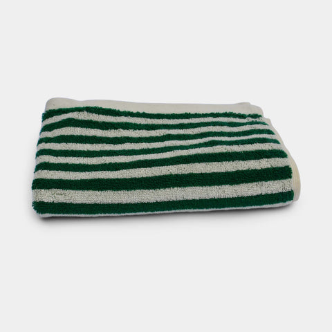 Stripe Hand towel - Pine green (45x65 cm)