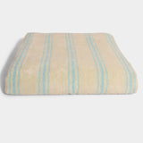 Retro stripe bath sheet - Pale blue (100x150 cm)