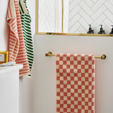 Check bath towel - Cinnamon