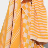 Check bath towel - Yellow