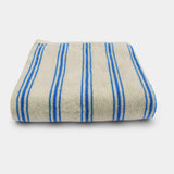 Retro stripe bath sheet - Aqua blue (100x150 cm)