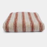 Retro stripe bath sheet - Cinnamon (100x150 cm)