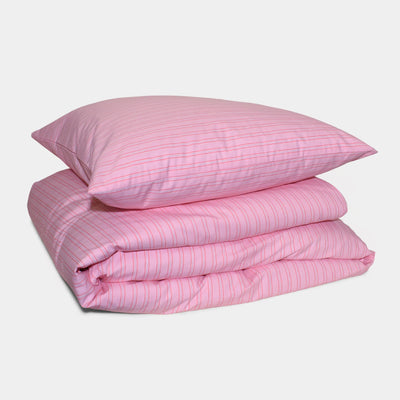 COTTON PERCALE stripe bedding Pink shirt stripe