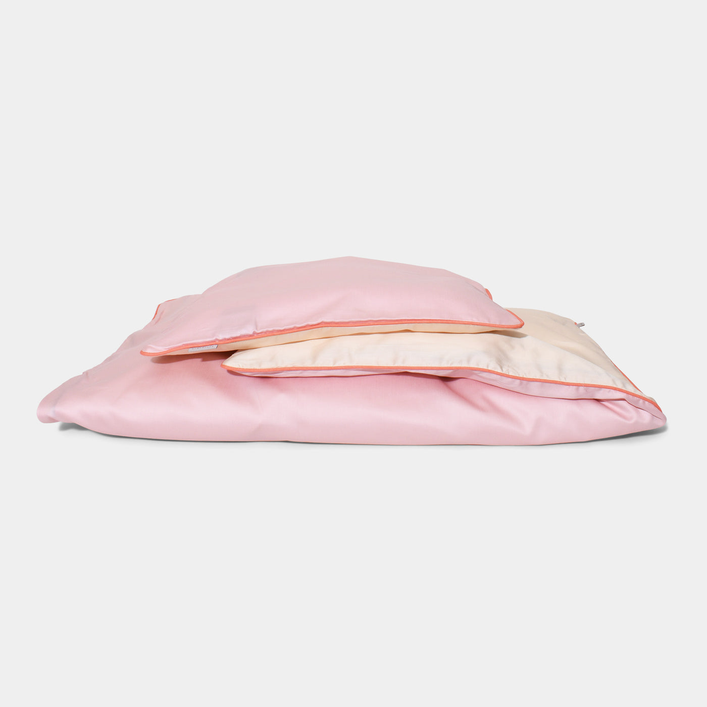 COTTON SATEEN baby bedding Light pink & cream