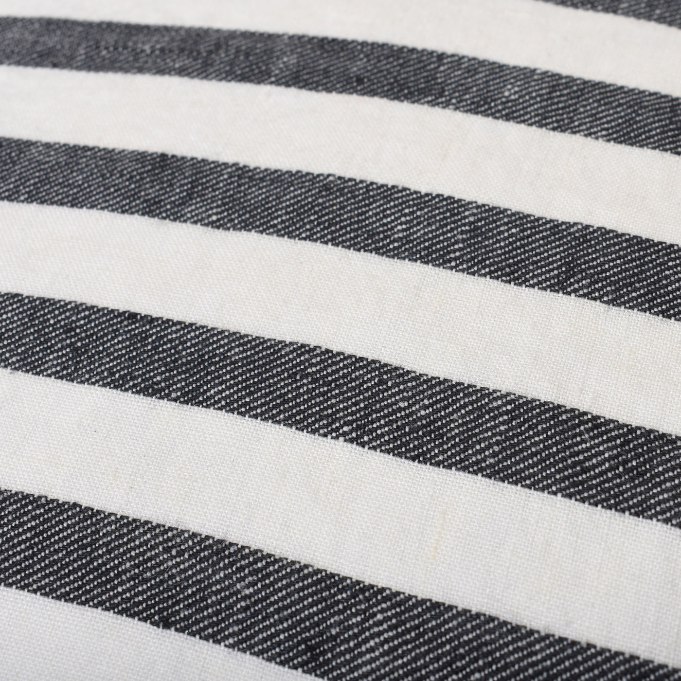 LINEN pillow case Black stripe