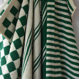 Stripe Hand towel - Pine green (45x65 cm)