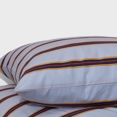 COTTON PERCALE stripe bedding Blue dobby stripe