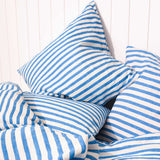 Linen Bedding set - Blue stripe