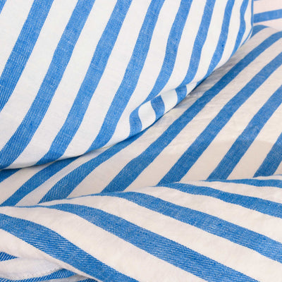 LINEN bedding Blue stripe
