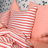 Linen Bedding set - Red stripe