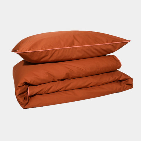 Cotton percale Bedding set- Ginger