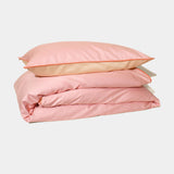 Cotton sateen Bedding set- Light pink & cream