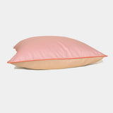 Cotton sateen pillowcase - Light pink & cream