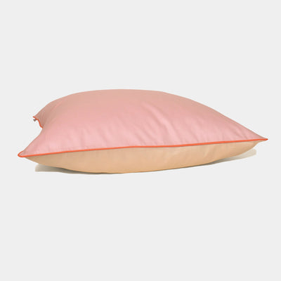COTTON SATEEN pillow case Light pink & cream