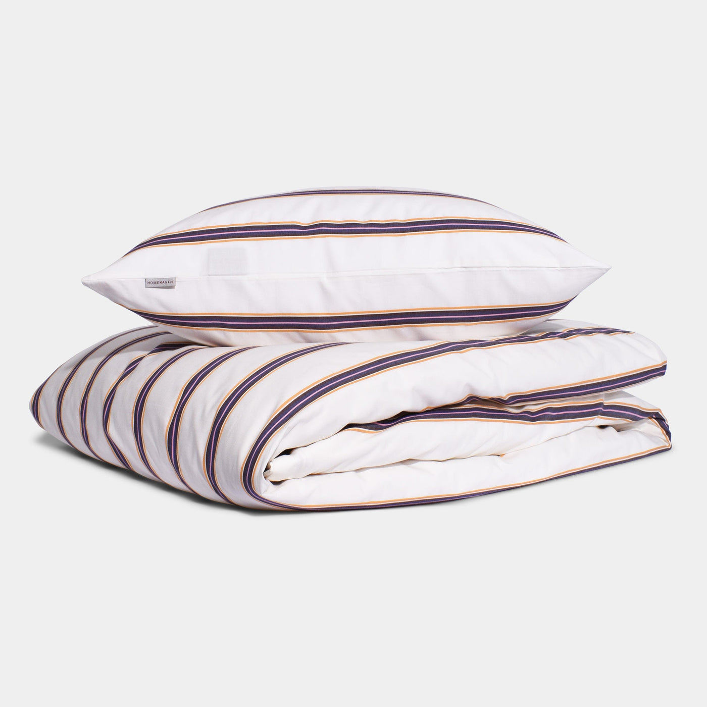 COTTON PERCALE stripe bedding Cream dobby stripe