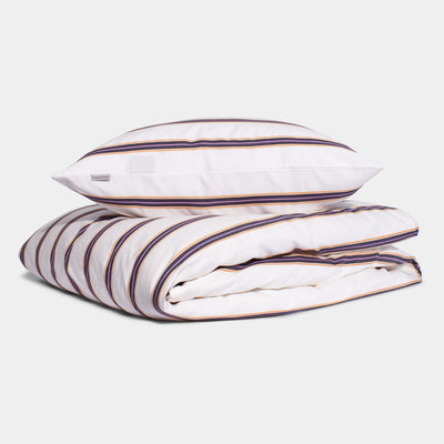 COTTON PERCALE stripe bedding Cream dobby stripe