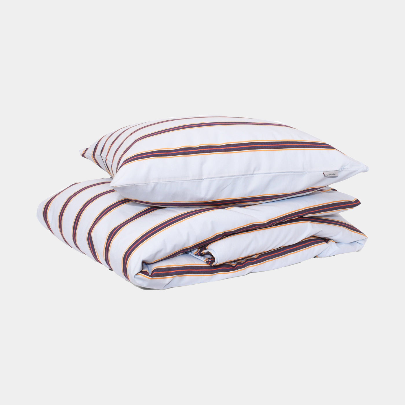 COTTON PERCALE stripe bedding Blue dobby stripe