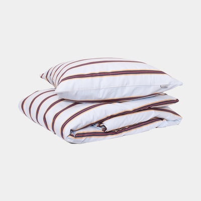 COTTON PERCALE stripe bedding Blue dobby stripe