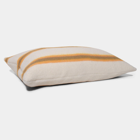 Cushion - Yellow & khaki stripe
