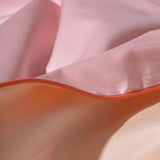 Cotton sateen pillowcase - Light pink & cream