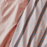 Cotton percale Bedding set- Pink dobby stripe