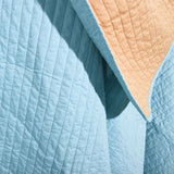 Cotton sateen bedspread - Pale blue