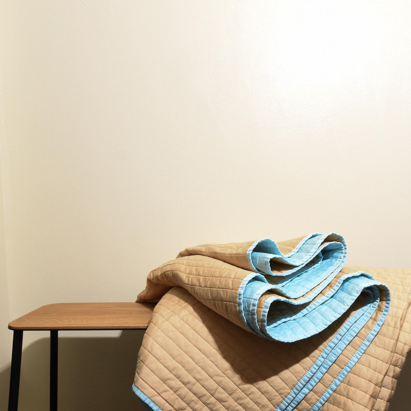 COTTON SATEEN Bedspread Pale blue