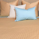 Cotton sateen bedspread - Pale blue