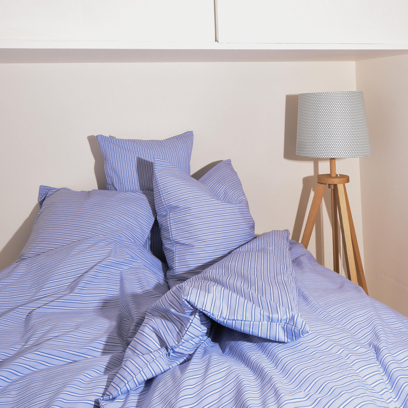 COTTON PERCALE stripe bedding Blue shirt stripe
