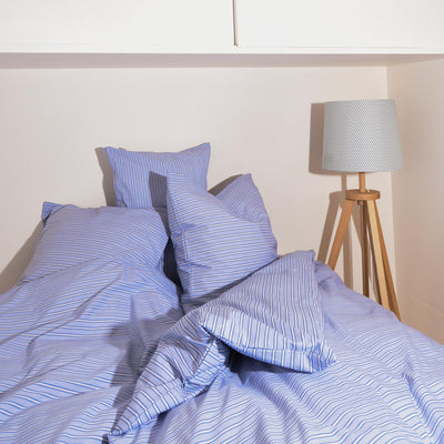 COTTON PERCALE stripe bedding Blue shirt stripe