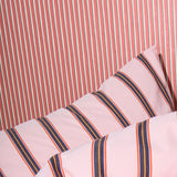 Cotton percale Pillowcase - Pink dobby stripe