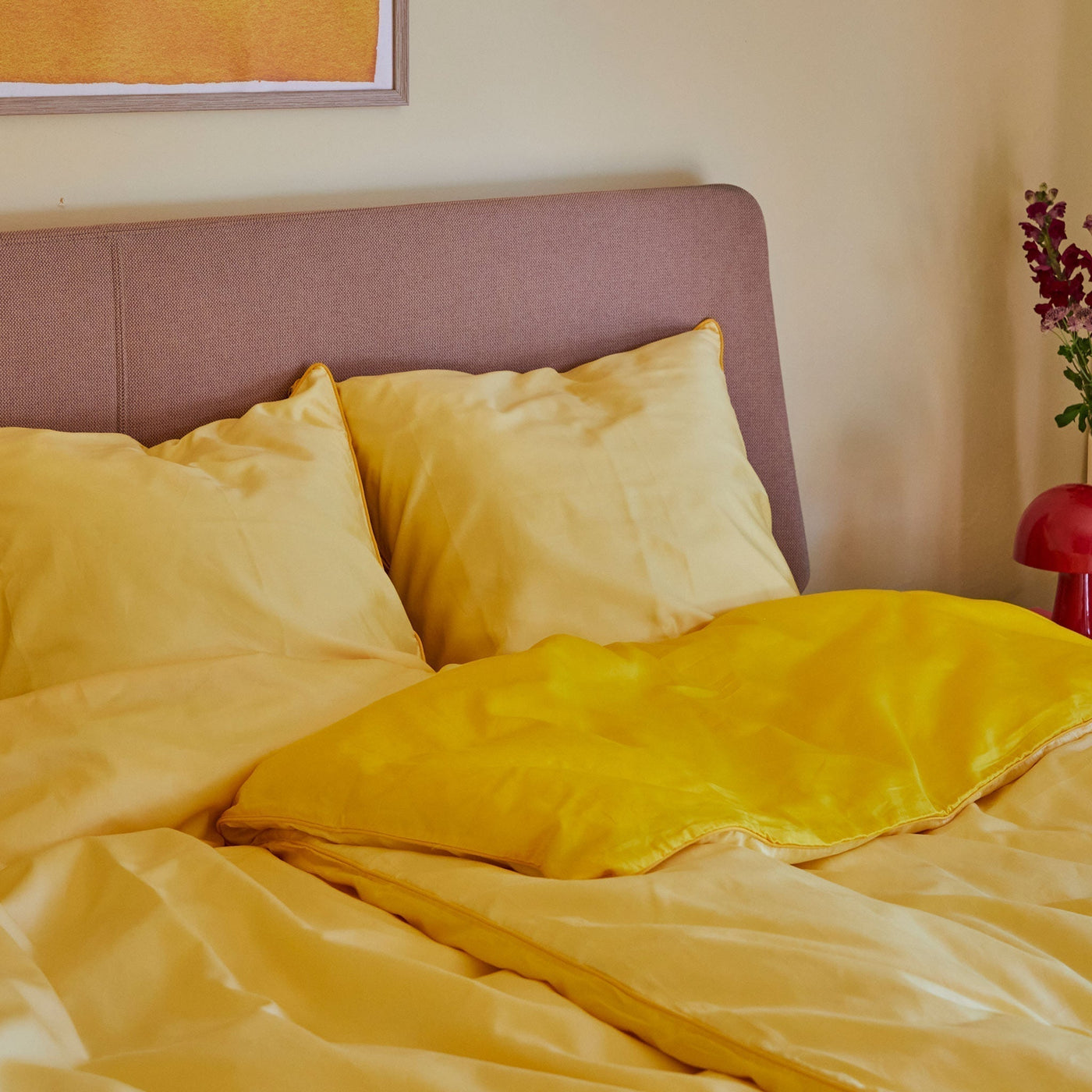 COTTON SATEEN bedding Yellow